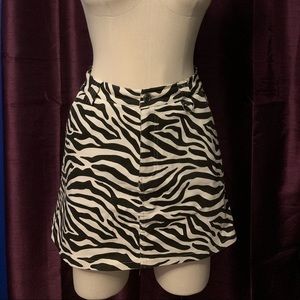 Current Mood Zebra Skirt
